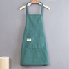 1Pc Simple Sleeveless Apron Kitchen Household Polyester Cooking Apron With Pocket Clothes Protection for Barber Painter Chef