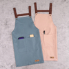 1pc Perfessional Kitchen Apron Women Waterproof Fashion Apron with Pockets Women Taller Waiter Apron Chef Work Uniform