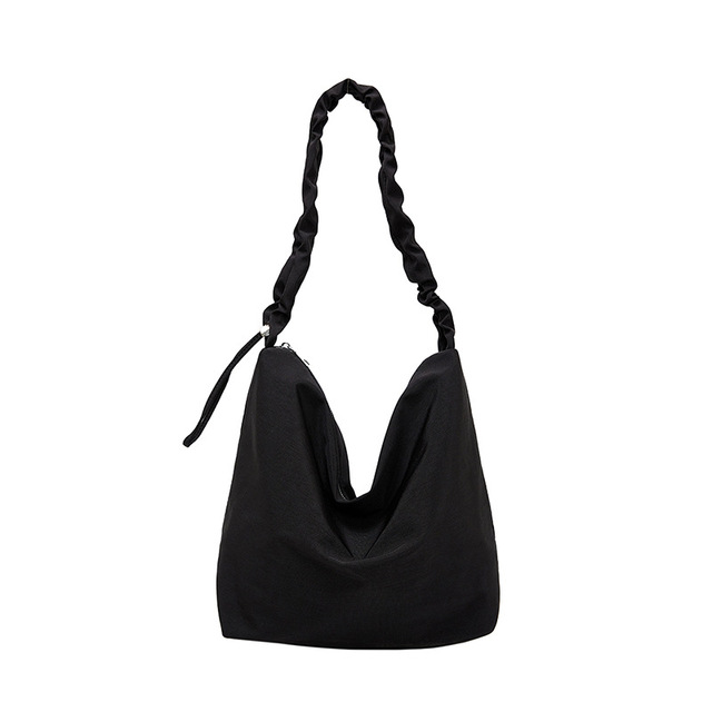 Lazy Style Canvas Bag with Large Capacity for Women's New Fashionable Tote Bag, Student Single Shoulder Commuting Crossbody Bag