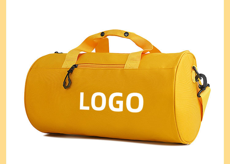 New Women's Cylindrical Compact Casual Outdoor Sports Bag, Dance Fitness Bag, Wear-resistant Crossbody Travel Bag, Printable