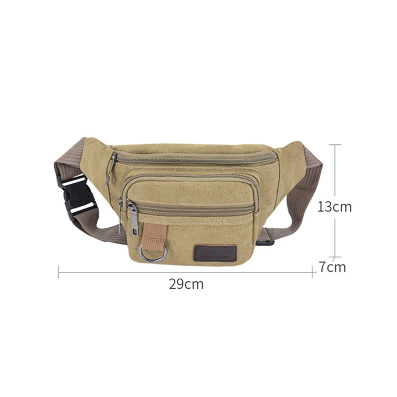 Chest Bag Canvas Waist Bag Women Men's Belt Bag Fashion Bag Travel Purse Bag for Phone Pouch Pocket Hip Bag Waist Pack Male