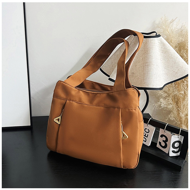New Nylon Shoulder Bag Large Capacity Canvas Fashion Casual Solid Color Tote Bag Women's Handbag