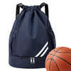 Drawstring Backpack Water Resistant Sports Bag String Backpack Gym Sackpack Mesh Pockets Shoe Compartment Women Men Children