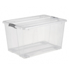 New Design 50L Clear Plastic Transparent Storage Box with Wheels