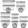 20 Pcs Set Leakproof Heating Refrigeration Pp Plastic Food Storage Container Home with Airtight Lid