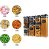 Best Selling Airtight Transparent 7PCS Food Storage Container with Lid Food Storage & Container Cereal Food Storage