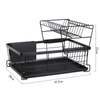 2 Tier Kitchen over Sink Drainer Storage Drying Plate Rack Kitchen Dish Drainer Drying Rack