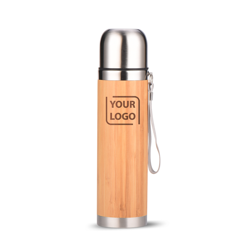 Friendly Bamboo Thermos Vacuum Flask Insulated Vaccum Stainless Steel Bamboo Thermal Coffee Tea Water Flask