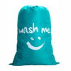 Smile Shape Nylon Laundry Bag Wash Me Travel Storage Pouch Machine Washable Dirty Clothes Organizer Wash Drawstring Bag