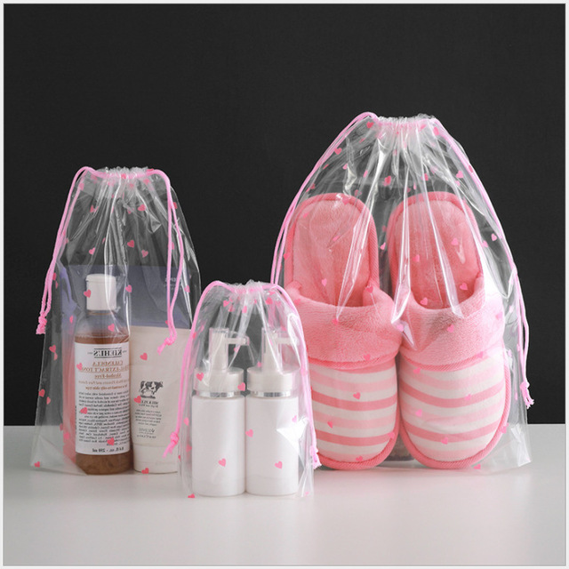 Waterproof EVA Cosmetic Bag Woman Travel Drawstring Swimming Makeup Pouch Dry Bag Bath Wash Handbag Seaside Beach Supplies