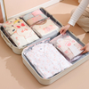 10pcs/Set Portable Storage Organizer Bag For Underwear Clothes Shoe Waterproof Transparent Cartoon Ziplock Storage Bag