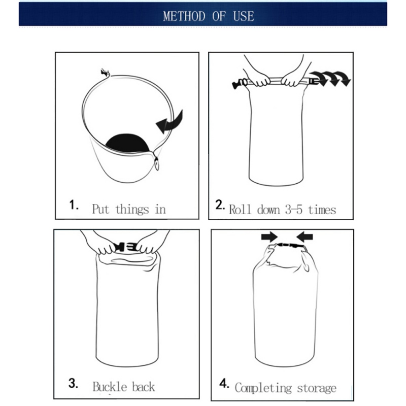 5PCS 1.5/2.5/3/3.5/5/8L Waterproof Dry Bag Pack Sack Swimming Rafting Kayaking River Trekking Floating Sailing Canoing Boating