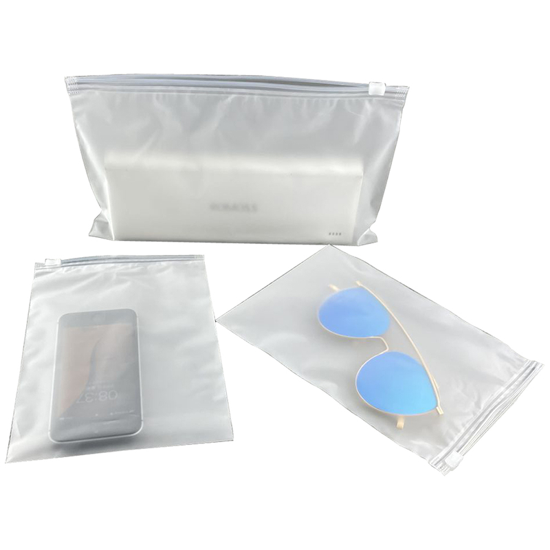 Bag with Zipper Large Plastic Packaging Frosted Slide Zipper Bags 20pcs Waterproof And Dustproof Clothes Packaging Storage Bags