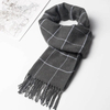  Winter Men Scarf Keep Warm Cashmere Scarves Casual Brand DesignerNeckerchief Tassel Business Shawl Wrap