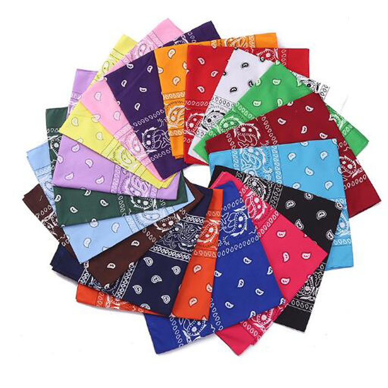 Fashion Hip Hop Cashew Flowers Bandana Men Women Outdoor Headbands Hair Band Wrist Wraps Amoeba Scarves Towel Christmas Gift