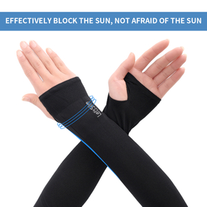  Ice Sleeve Men's Sunscreen Sleeves Women's Summer UV Protection Long Gloves Ice Silk Riding Arm Protection Thin Outdoor Sleeves