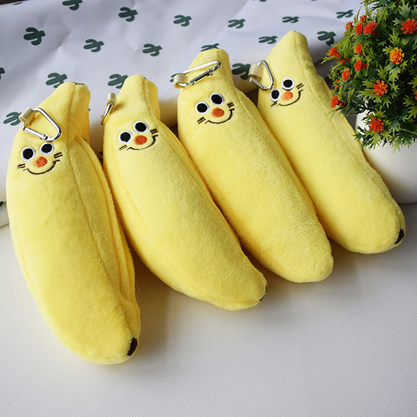 Kawaii Pencil Cases Banana Pencil Case Trousse Scolaire Plush Stationery Estuche Escolar School Accessories Cute School Supplies