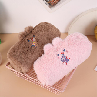 Cute Animal Pen Case Plush Pencil Pouch Stationery Bag Student Rabbit Pattern Pencil Pouch School Lovely Pouch Pencil Holder