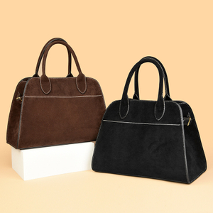 European And American Retro Handbag New Large Capacity Suede Leather Bag French Fashion Handbag Tote Bag Crossbody Commuting Women's Bag