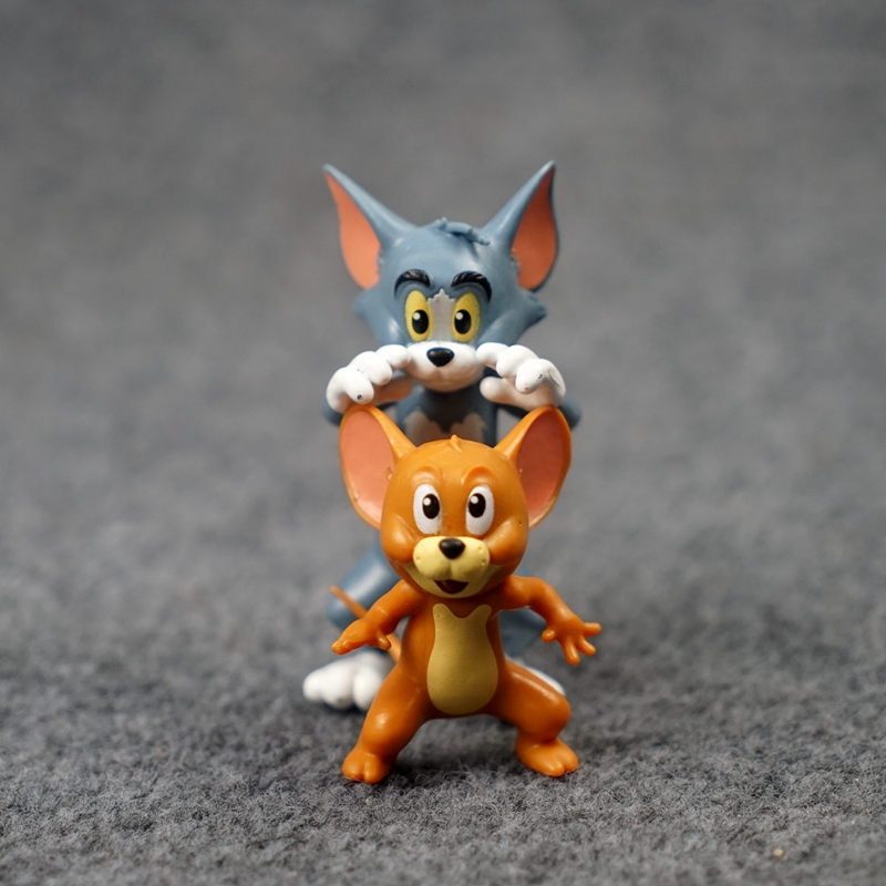 Anime Toms And Jerrys Action Figures Classic Cartoon Cat Mouse Model Toys Cute Desktop Ornaments Collectible Toy Children's Gift