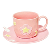 Ceramic Coffee Cup And Saucer Set Star Cup Lovely Afternoon Tea Drinkware Household Breakfast Milk Oatmeal Cup Pastry Dish