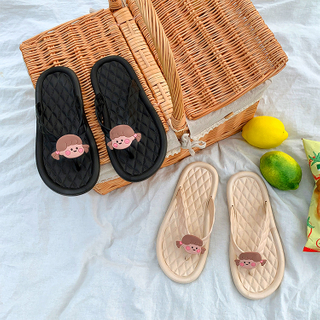 Shiny Sequin High Slope Heel Ladies Flip-flops Outdoor Beach Anti-slip Summer Flip Flops Sandals Slippers Thong Shoes For Women