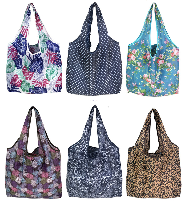 Nylon Large Reusable Storage Foldable Eco Shopping Bag Cartoon Waterproof Shopkeeper Supermarket Handbags Cute