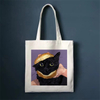 Cute Cat Shopping Bag Shopper Bags Tote Canvas Bag Harajuku Reusable Large Capacity Women Casual Shoulder Bag Handbag