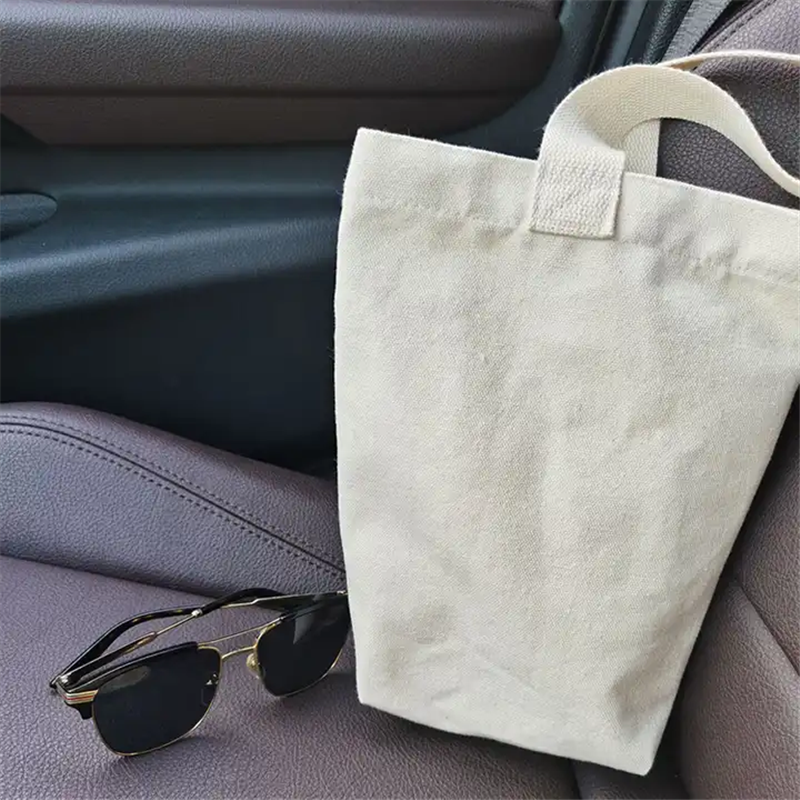 100Pcs/Lot Wholesale mini coffee canvas tote bag cotton shopping fashion bag Cotton handle bag