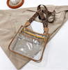 Western Style Leopard Cheetah Print Strap Women's Messenger Bag Transparent PVC Ladies Shoulder Crossbody Bag