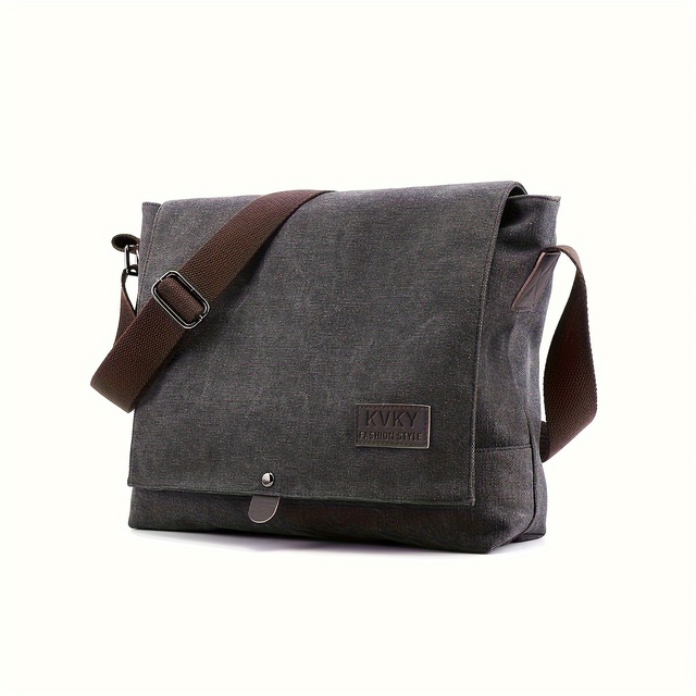 Classic Canvas Messenger Bag Japanese Style Workwear Casual Men's Crossbody Bag Retro Small Shoulder Bag Men's Trendy