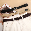 Women's Casual Knitting Needle Buckle Women's Belt Woven Canvas Elastic Stretchable Woven Elastic Belt Women's Jeans
