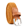  New Casual Kids Belt Woven Stretch Solid Color Men's Fashion Knit Pin Buckle Belt For Boys Girls Designer Belts Wholesale