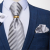 Designer Mens Necktie Striped Floral Paisley Silk Tie Pocket Square Cufflinks Neck Tie Ring Set Suit Wedding Business
