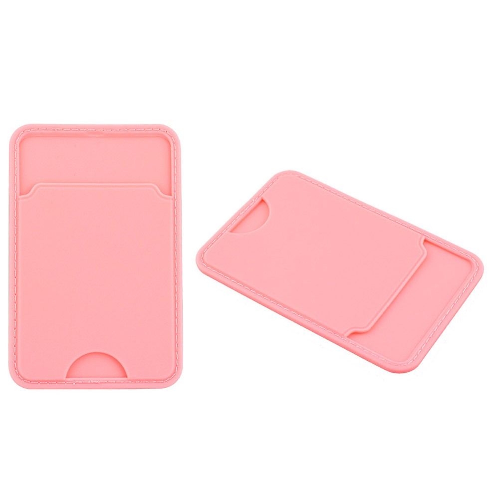 Silicone Business Credit Pocket Adhesive Mobile Phone Back Slot ID Bank Card Phone Pouch Phone Back Paste Sticker Card Holder