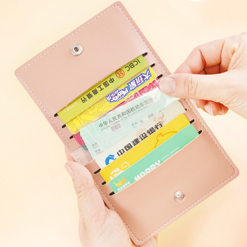 1Pc Women Card Bag Slim And Compact Bank ID Card Case Driver's License Wallet Simple And Anti Demagnetization Card Holder