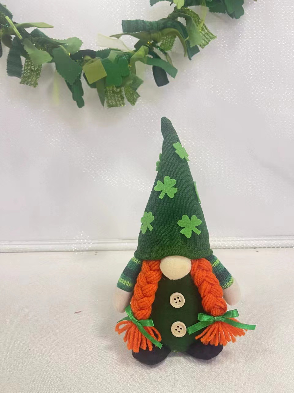 Irish St. Patrick's Day Trifolium Goblin Ornament Dwarf Faceless Doll Decoration