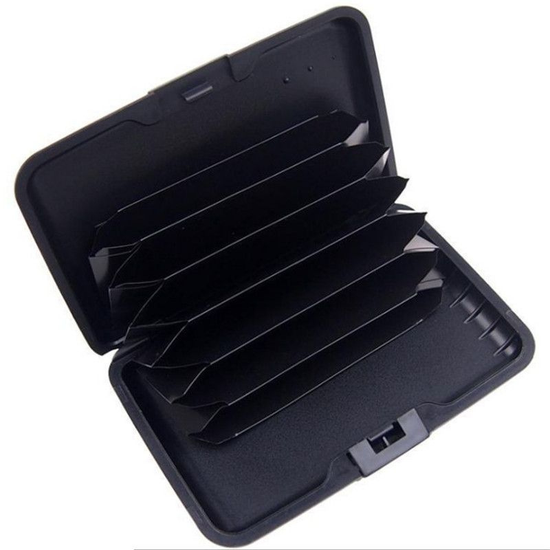  Credit Cards Wallet Holder Case Aluminum Metal Men Waterproof Business Id Credit Card Wallet Plastic Pouch