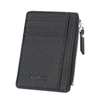 New Fashion Men/Women Mini ID Card Holders Business Credit Card Holder PU Leather Slim Bank Card Case Organizer Wallet Zipper
