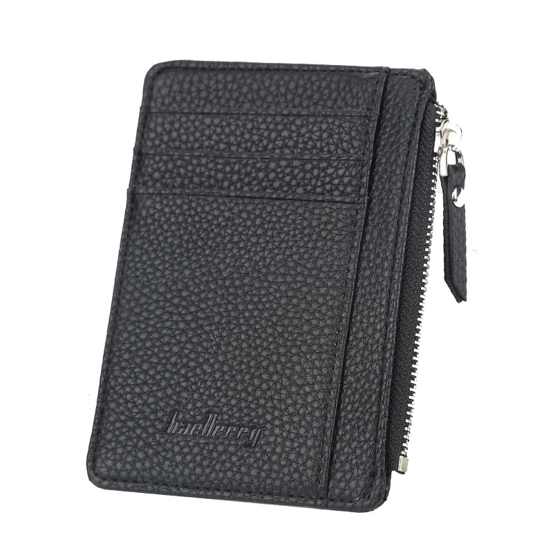 New Fashion Men/Women Mini ID Card Holders Business Credit Card Holder PU Leather Slim Bank Card Case Organizer Wallet Zipper
