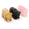 Natural Crystal Healing Stones Bear Figurine Statue Carved Crafts Jewelry Home Office Tabletop Trinket Decoration Room Ornaments