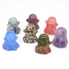Natural Healing Crystals Stone Ghost Statue Reiki Energy Chakra Gemstone Quartz Animal Figurine, Home Halloween Decoration, 1.2"