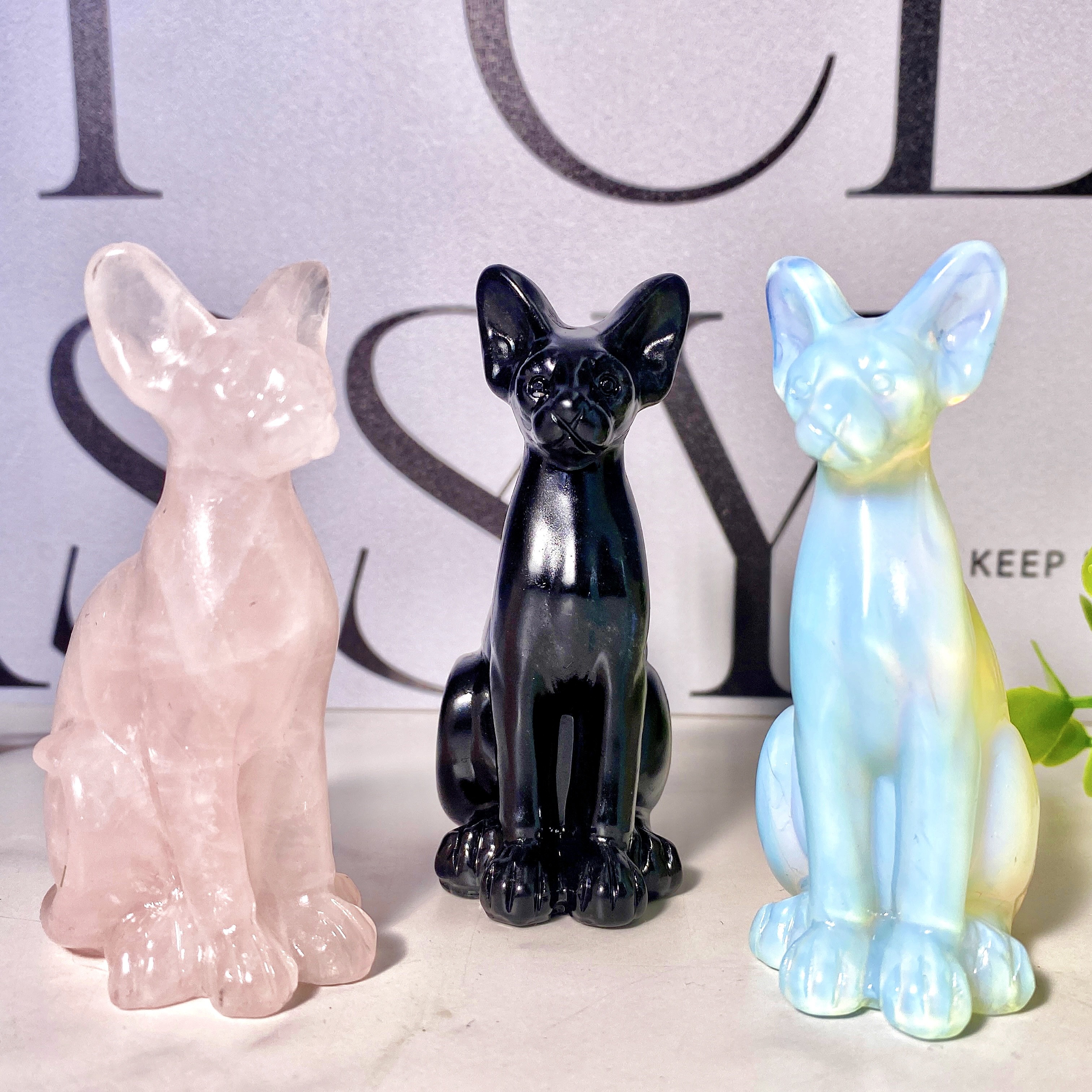 1PC High Quality Egyptian Mau Crystal Natural Crystal Carving,Gemstone Jewelry,Glitter, Healing Crystal, Birthday Gift