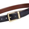 1PCS Men's Leather Reversible Belts Casual Adjustable Antique Style Rotated Buckle Belt 2 In 1