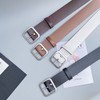 Fashion Chic Luxury Brand Design Leather Belt Square Pin Buckle Waistband Ladies Dress Strap Waist Band