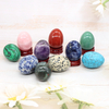 Egg Shape Stone Natural Healing Crystal Amethyst Quartz Opalite Massage Gemstone Reiki Crafts Home Decoration Gifts 30x40mm