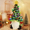 2024 Christmas Decorations Multi Color Lights Luminous Dwarf Ceramic Christmas Gnomes Christmas Decorations Faceless Doll