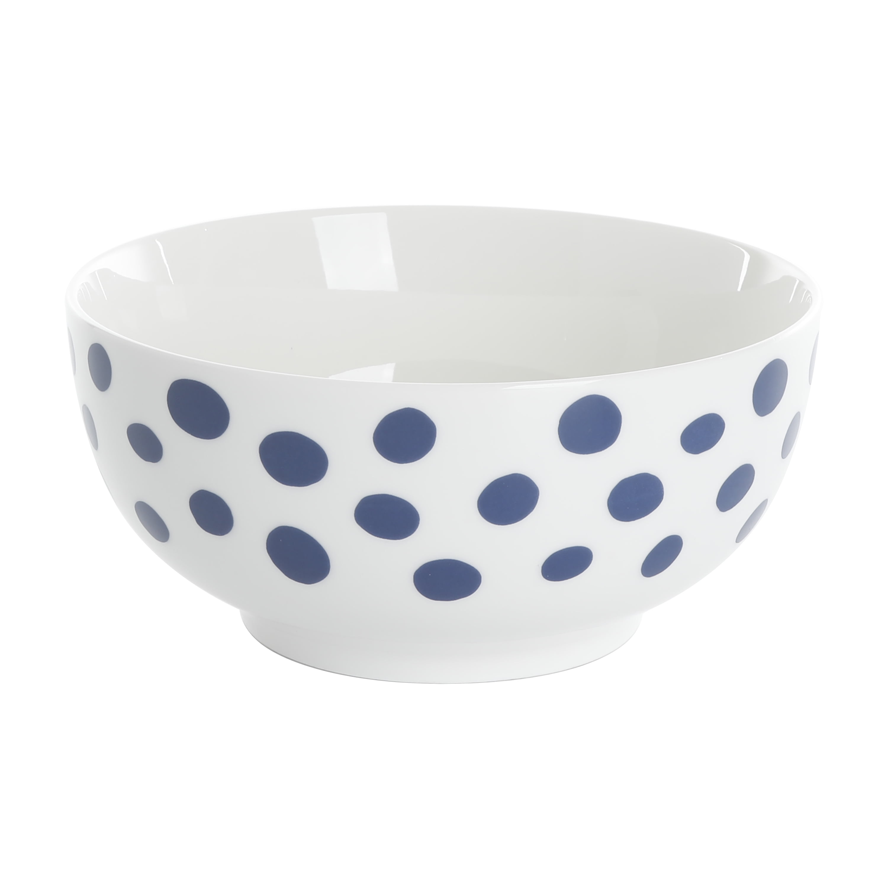 New Blue 6-Inch Blue & White Assorted Fine Ceramic Bowls, Set of 4