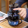 8 Pcs Set Semi Automatic Tea Sets Chinese Ceramic Purple Clay Tea Set Tea Cup The Kung Fu Teapot Set