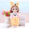 with Clothes BJD Dolls Movable Joints 3D Eye Removable Joints Doll Dress Up Cute Simulated Eye Hinge Doll Children Toys